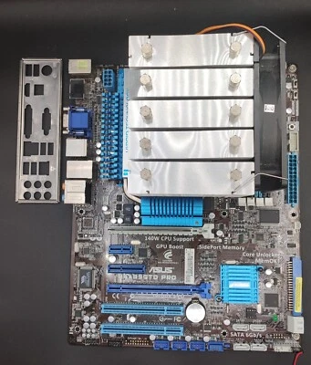 Mainboard ASUS M4A89GTD PRO Sockel AM3, AMD Phenom II X6 1055T, 2GB DDR3 RAM - Bild 1 von 4