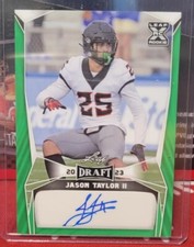 2023 Leaf Draft Jason Taylor II Green Rookie Auto Oklahoma State RAMS BA-JJ2