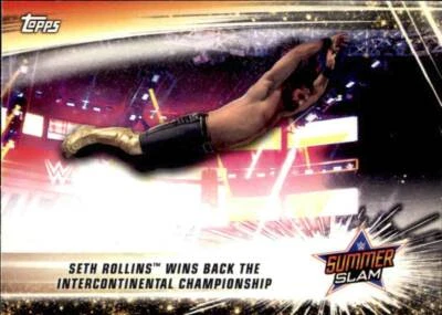 2019 Topps WWE Summerslam #93 Seth Rollins Wins Intercontinental Championship - Image 1 of 2