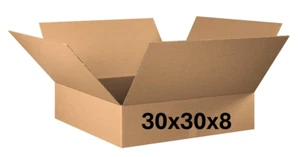 30" x 30" x 8" CARDBOARD BOX - 200 lb - SINGLE BOX - Picture 1 of 4
