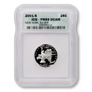 USA New York State Quarter 2001 S Silver Proof ICG PR 69 DCAM - Picture 1 of 2