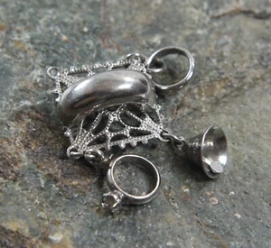 Anillo de matrimonio colgante de plata de ley para él y ella conjunto boda - Imagen 1 de 6