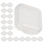  100 Pcs Plastic Mini Storage Box Organizing Bin Transparent Bead Rings