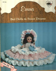 USED EMMA BED DOLLS & SWEET DREAMS DUMPLIN DESIGNS CROCHET PATTERN LEAFLET - Picture 1 of 1