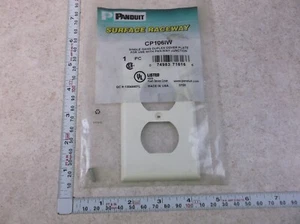 PANDUIT, CP106IW, SINGLE GANG DUPLEX COVER FOR PANWAY JUNCTION, F0726 - Picture 1 of 6