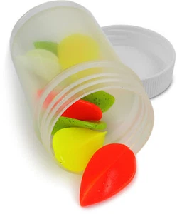 12er Set Rotationsköder für Forellen Propeller Weichgummi, aromatisiert in Dose - Bild 1 von 9
