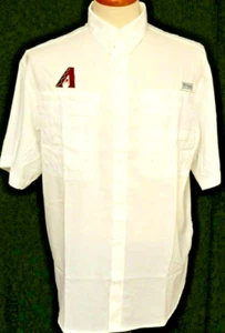 New Arizona Diamondbacks Columbia PFG Tamiami Omni-Shade SS Button Shirt Men 2XL - Picture 1 of 7