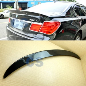 Real Carbon Fiber Sedan Saloon Rear Boot Trunk Spoiler Wing For BMW F01 7-Series - Picture 1 of 9