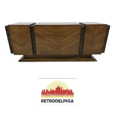 Современный комод United Tiki середины века из орехового дерева с 9 ящиками - Изображение 1 из 4