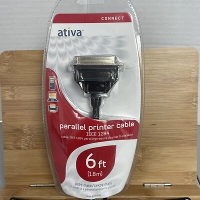 Activa Parallel Printer Cable Item 828-530 DB25 Windows Compatible - Image 1 of 2
