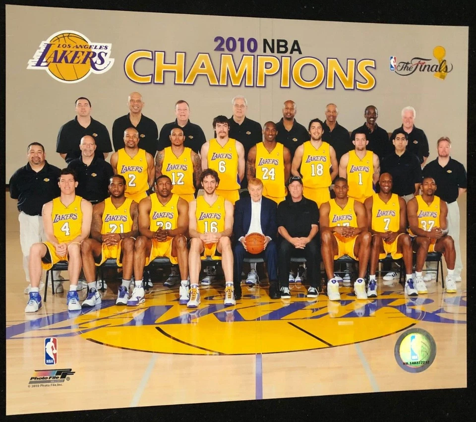 NEW 2010 NBA Champion Los Angeles Lakers Team Photo Licensed - Kobe Gasol Fisher - Image 1 of 1