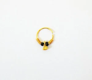 Indian Traditional Nath 18KGold Plated Stud Fashion Women Gift Nose Ring Jewelry - Picture 1 of 4
