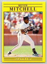 1991 Fleer #267 Kevin Mitchell San Francisco Giants
