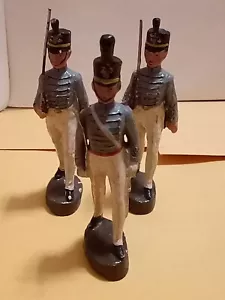 3 Elastolin Composition Cadet Soldiers 10.5cm Officer & Two Marching Pre WWII - Picture 1 of 24
