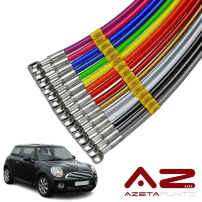 tubi freno in treccia auto aereonautica hel su misura per mini r56 r56 lci - Immagine 1 di 4