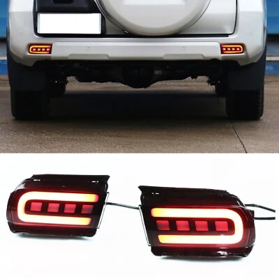 For 10-21 Toyota Land Cruiser Prado FJ150 LC150 2PCS Rear Bumper Brake Light DRL - Image 1 of 4