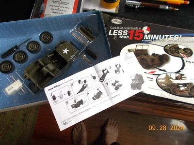 NIOB Testors Quick-Build Metal Model Kit Jeep Willys 1:32 Scale Pull-Back Action - Image 1 of 4