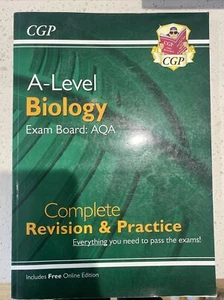 CGP A-Level Biology AQA Complete Revision Guide and Practice 2018 edition - Picture 1 of 2