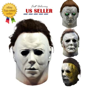 Michael Myers Maske Deluxe Erwachsene Latex Halloween Horror Kostüm Killer gruselig - Bild 1 von 20