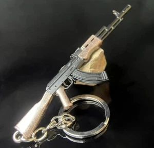Mini Sturmgewehr Pistole geformt Schlüsselanhänger Premium Schlüsselanhänger Geschenk UK - Bild 1 von 5
