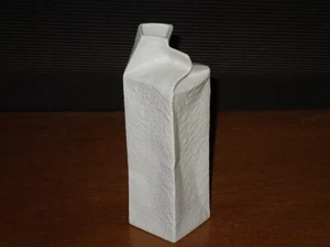 Rare ROSENTHAL Bisque Porcelain Vase Disigned as Milk Carton by Yang - Picture 1 of 12
