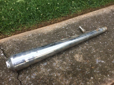 Silenciador lateral derecho OEM de 1976 Yamaha XS650 motocicleta como está Foto 1 de 4