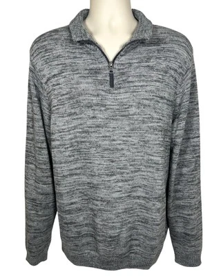 Via Europa Mens 100% Acrylic Pullover Sweater 1/4 Zip Super Soft Size XL - Image 1 of 4