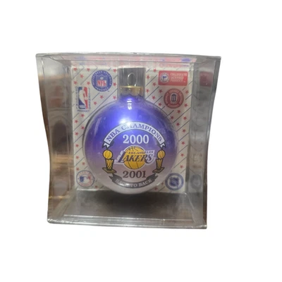 Ornamento Los Angeles Lakers NBA Champions 2000 2001 colecionador de esportes de vidro NBA - Imagem 1 de 3