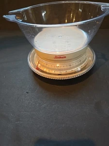 Vintage Sunbeam Analog Rundwaage 5 Pfund Max mit Messbecher - Bild 1 von 11