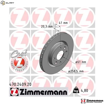 2x BRAKE DISC 470.2409.20 FOR RENAULT CLIO/II/Mk/MIO/SYMBOL TWINGO LUTECIA 19 - Image 1 of 4