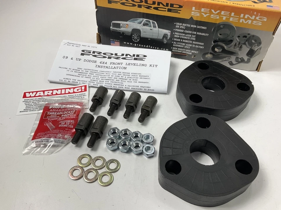 Kit de elevação de suspensão Ground Force 3817 2" nivelamento frontal para 2009-18 Ram 1500 4WD - Imagem 1 de 4