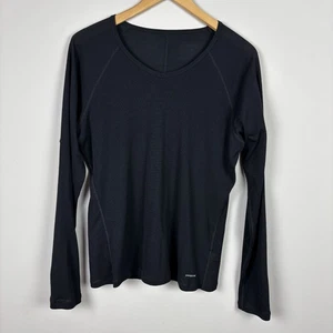 Camisa Patagonia Mujer Capa Base Grande Negra Manga Larga Rejilla Gofre Ligera - Imagen 1 de 13