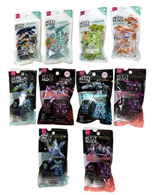 Daiso PETIT BLOCK Set of 10 Dinosaur & Robot Mosasaurus Tyrannosaurus Power Tita - Image 1 of 4