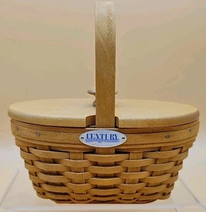 2000 Longaberger Collectors Club Century Celebration Basket w/Detached Lid Liner - Picture 1 of 12