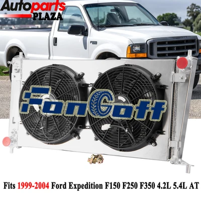 Radiator&Shroud Fan Fit 1999-2004 Ford Expedition F150 F250 F350 4.2L 5.4L AT - Изображение 1 из 4