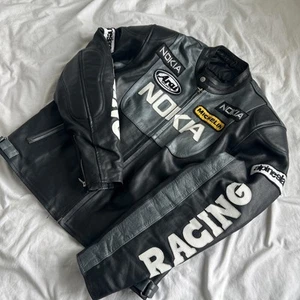 Holy Grail Rare Vintage Nokia Michelin Alpinestars Racing MotoGP Leather Jacket - Picture 1 of 9