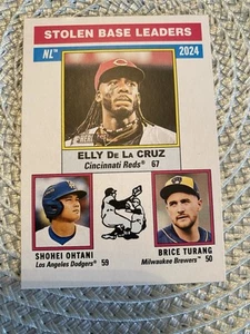 2025 Topps Heritage NL Stoles Base Leaders #197 Chrome - Elly Ohtani Turang Nice - Picture 1 of 2