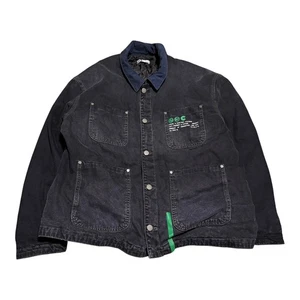Giacca tela Hidden NY double face designer trapuntata foderata zip uomo boxy large - Foto 1 di 8