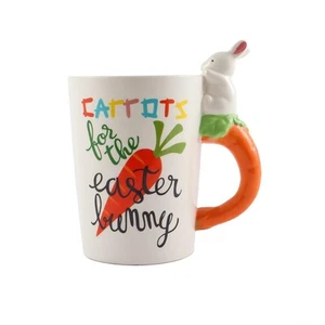 11oz Carrots for The Easter Bunny Coffee Mug 3D Rabbit Coffee Cup Tea Cup Eas... - Picture 1 of 7