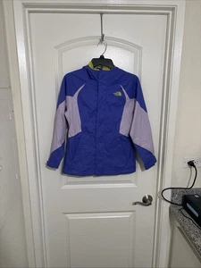 The North Face Hyvent Jacket Girls M 10/12 Purple Hooded Ski Snowboard CSB9 - Picture 1 of 12