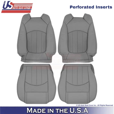 Fundas de asiento delanteras de cuero de titanio claro 2013-2017 para Buick Enclave Foto 1 de 4