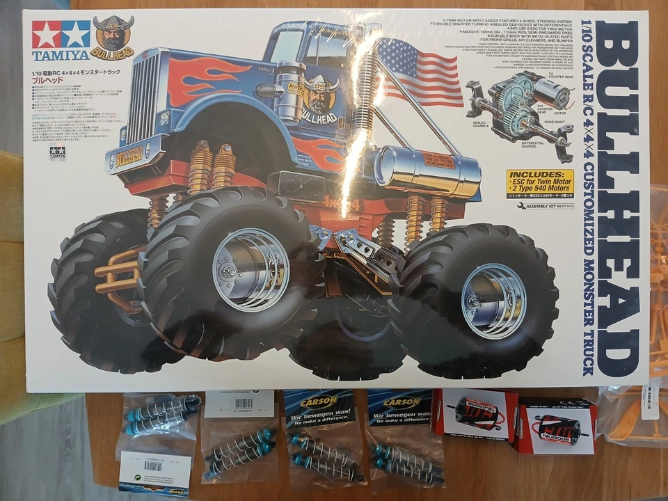 Tamiya 1:10 - BULLHEAD 4x4x4 MONSTER TRUCK - NEW! + Hop Ups! - 58535 - Bild 1 von 4