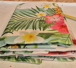 Artscope Set of 4 Decorative Cushion Covers 45x45cm, Tropical Plants & Pineapple - Picture 1 of 10
