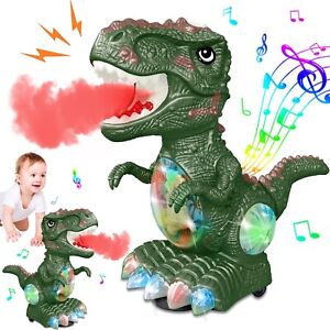Jouets de dinosaure pour garçon de 1 à 5 ans, musique rugissante et lumières jouets pour enfants
