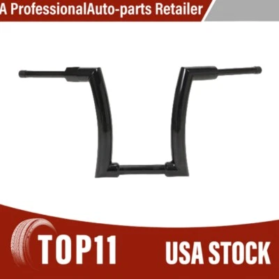 Silver 14" Ape Hangers Fat Bars 1-1/2" For Harley Davidson Motorcycle Foto 1 de 4