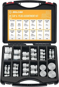 Kit raccordi per tubi e tubi idraulici, assortimento tappo e spina JIC a 37 gradi - Foto 1 di 7