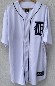Majestic Detroit Tigers Authentic Jersey 2XT White W/ Vintage “D” New NWT - Picture 1 of 8