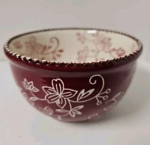 Temptations by Tara rote Blumenspitze 10 Unzen Schüssel Snack Dessert - Bild 1 von 3