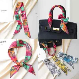 1 pc Women Scarf Wrap Hair Ribbon Handbag Handle Neck Accessories 100% SILK Hi-Q - Picture 1 of 177