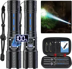 Flashlights High Lumens Rechargeable - 20,000 Lumens Super Bright Tactical LED F - Picture 1 of 12